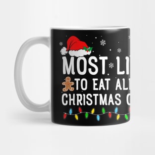 Most Likely To Eat All the Cookies Funny Christmas Mug